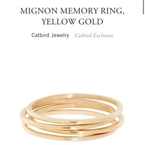 Catbird MIGNON MEMORY RING YELLOW GOLD 1.5